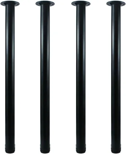 Miniatura 11 de QLLY Juego de 4 patas de muebles de metal ajustables de 6 pulgadas, pierna de repuesto para sofá, sillón, silla otomana y gabinete, en negro