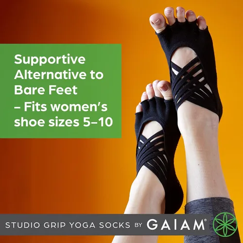 Miniatura 4 de Gaiam Grippy Studio Yoga Socks for Extra Grip in Standard or Hot Yoga