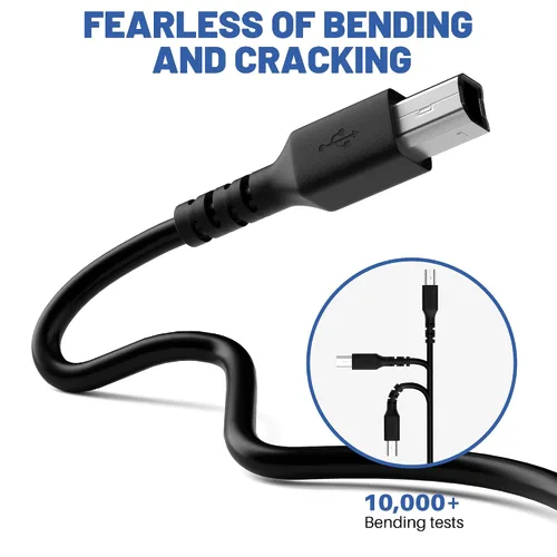 Miniatura 5 de Cable de impresora de 4 pies (paquete de 3), USB 2.0 USB-A a USB-B, compatible con HP, Canon, Epson, DAC, Dell, Brother, Brother, Lexmark, Xerox