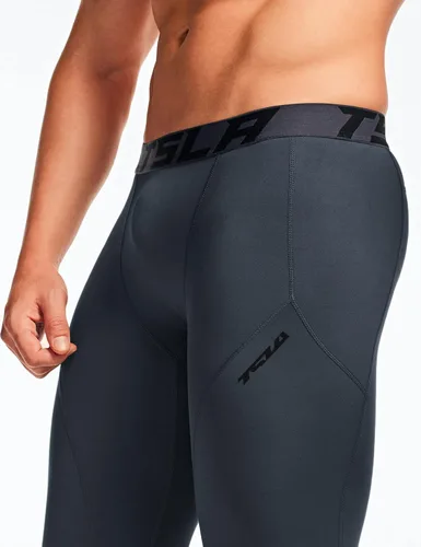 Miniatura 4 de TSLA - Paquete de 1 o 2 pantalones térmicos de compresión para hombre, leggings deportivos y mallas para correr pantalones para usar como primera