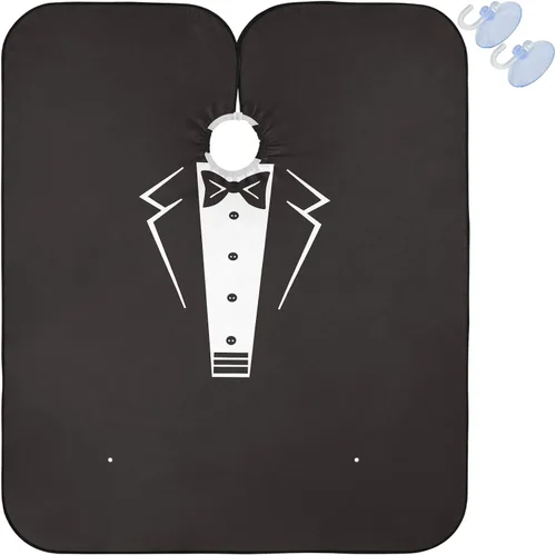 Capas de peluquero de poliéster para corte de pelo con broches de presión, babero para barba, vestido de peluquero, capa de estilista para hombres y