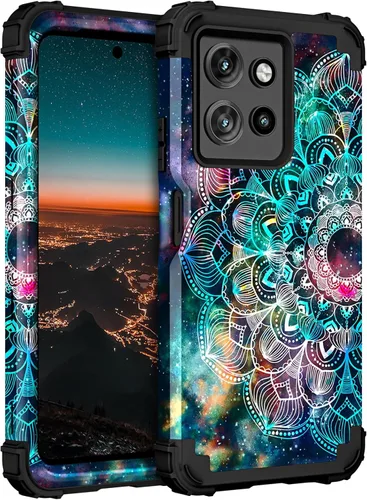 Miniatura 13 de Hocase for Moto G Power 2026 Case, Shockproof Heavy Duty Protection Soft Silicone Rubber Bumper+Hard Plastic Hybrid Protective Phone Case - Mandala