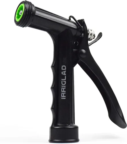 Miniatura 10 de Boquilla de manguera, paquete de 2 unidades, rociador de boquilla de agua con agarre de pistola de tamaño completo con parte delantera roscada, Negro