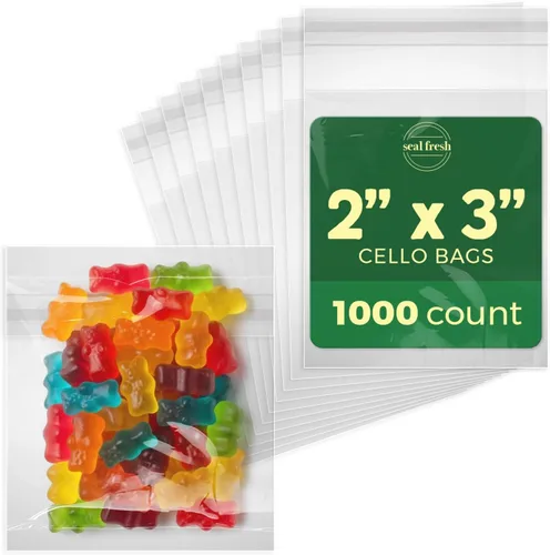 Miniatura 9 de Bolsas de celofán con cierre autoadhesivo Seal Fresh - 6" x 6" (1000 unidades) - Bolsa de celofán transparente resellable de plástico - Bolsas