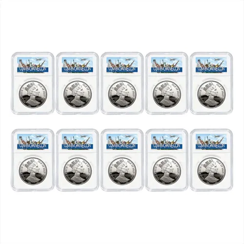 Miniatura 2 de Paquete de 10 soportes protectores de monedas de 0.709 in para caja de colección de grado NGC PCGS