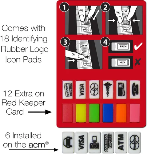 Miniatura 2 de ACM Wallet botón Icono Kit de repuesto para 6Tarjeta
