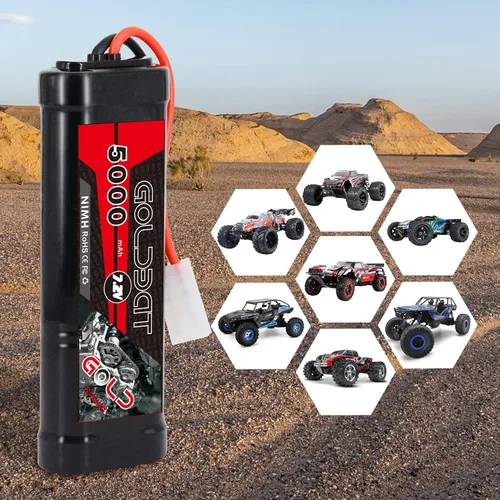 Miniatura 3 de GOLDBAT 5000 mAh 7.2 V NiMH batería con conector Tamiya para RC coche RC camión RC barco LOSI asociado HPI Kyosho Tamiya Quadcopter Drone Hobby