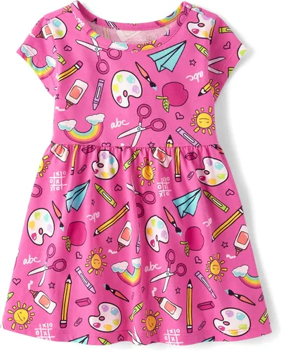 Miniatura 23 de The Children's Place, Vestido de moda de manga corta para niñas y niñas pequeñas