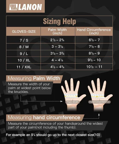 Miniatura 5 de LANON Black Nitrile Disposable Gloves, EN ISO 374 Chemical Resistant, Heavy-Duty, Mechanic, Textured Fingertips, Latex-Free
