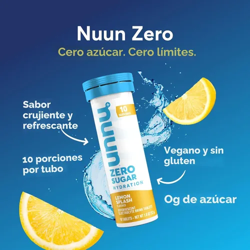 Miniatura 2 de Nuun Tabletas de electrolitos de hidratación sin azúcar, sodio, potasio, cloruro, calcio, magnesio, sabores de frutas ligeros y deliciosos, sin