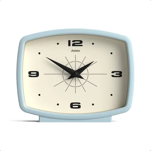 Miniatura 11 de JONES CLOCKS® Reloj de Escritorio Film Diseño Rectangular Retro Negro Diseño Retro, Combinando Estilo de Mediados de Siglo con un Acabado