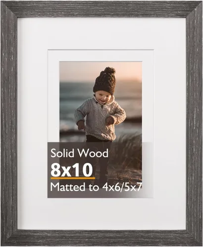 Miniatura 19 de KINLINK 3.5x5 Picture Frame, Ash Black Solid Wood Frame with Plexiglass for Table Top and Wall Mounting, Photo Frame for Horizontal or Vertical