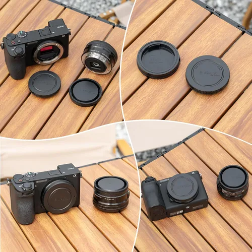 Miniatura 6 de JJC Kit de Tapa de Cuerpo y Tapa de Lente Posterior E-Mount para Sony A7 A7II A7III A7IV A7V A7S II III A7R II III IV A7RV A7CR A7C II A6700 A6600