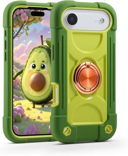 MARKILL Funda compatible con iPhone Air de 6.5 pulgadas 2025 con soporte de anillo giratorio de 360 grados, protección contra caídas de grado