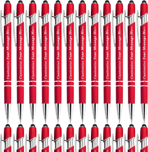 Miniatura 9 de Bolígrafos personalizados con lápiz capacitivo, bolígrafos grabados personalizados, impresos con tu logotipo o mensaje para Navidad, graduación