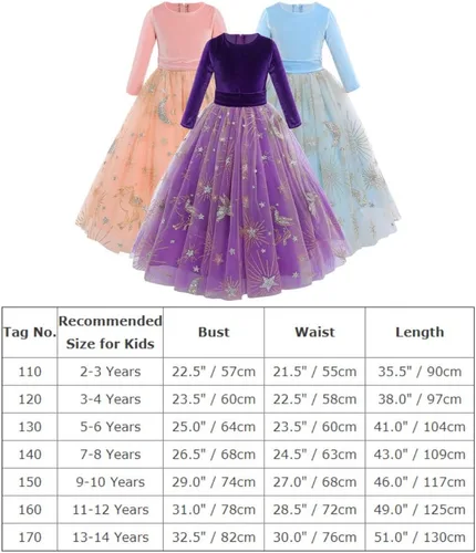 Miniatura 7 de Vestido de terciopelo de invierno para niñas, vestido de fiesta de Navidad, vestido de fiesta de Navidad, vestido de fiesta de manga larga, vestidos