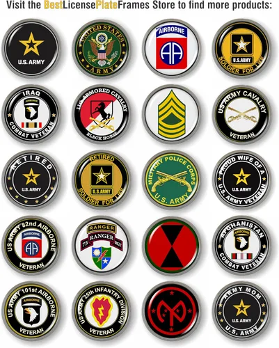 Miniatura 2 de BestLicensePlateFrames - Adhesivo flexible para emblema de coche con cúpula en 3D de Proud Daughter of a U.S. Army Veteran - Producto