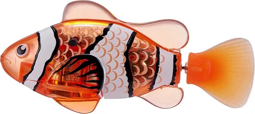 Miniatura 5 de Robo Alive Pez Robótico Robo Fish Peces Robóticos Nadadores (Azul + Rojo Paquete de 2) por ZURU Activado por Agua, Cambia de Color, Viene