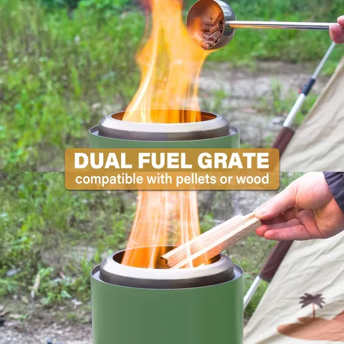 Miniatura 3 de HGD Fogata sin humo de 8.0 x 5.5 pulgadas, hoguera de acero inoxidable, hoguera sin humo para exteriores con bolsa de transporte para campamento