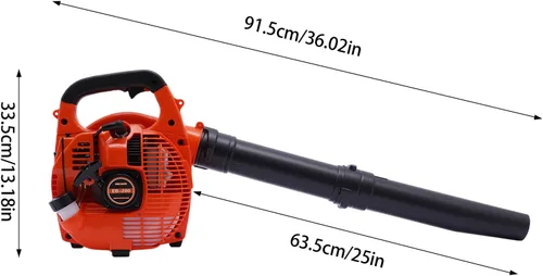 Miniatura 5 de Soplador de hojas a gas, soplador de gas portátil, soplador de hojas inalámbrico con tubo de explosión desmontable, 25.4 cc, 2 tiempos, 4.59