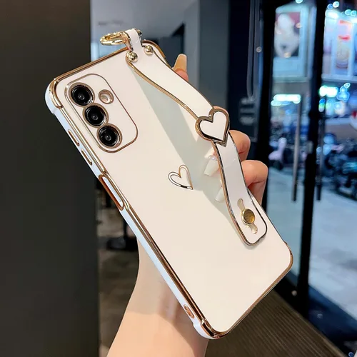 Miniatura 59 de ZTOFERA Funda diseñada para Samsung Galaxy S20 FE 5G, borde chapado de lujo, patrón de corazones de amor con pulsera y función atril, protección