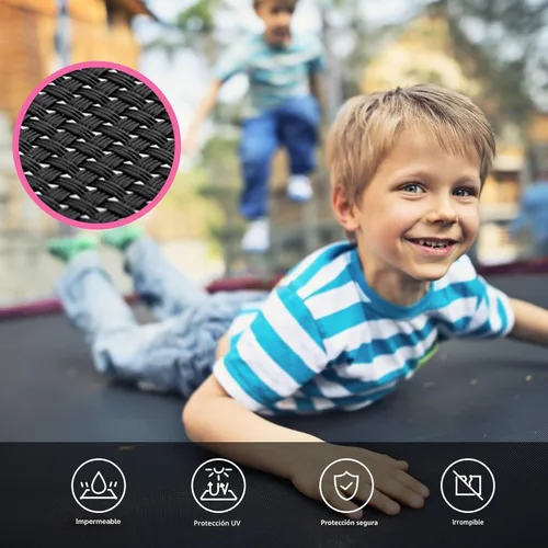 Miniatura 6 de SKOK Trampoline for Kids,400LBS Outdoor Trampoline with Net-ASTM Approved Trampoline for Children and Adults Rosa fuerte