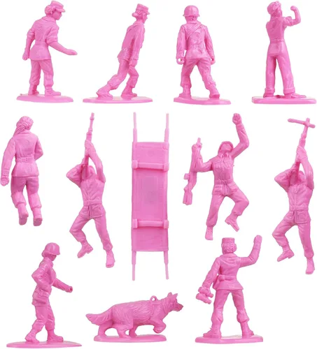Miniatura 7 de BMC - Figuras de plástico para mujer, 36 piezas, color rosa, fabricadas en Estados Unidos