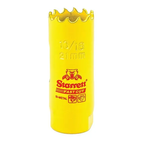 Miniatura 8 de Starrett FCH0100-G - Sierra de agujero recto de corte rápido bimetálica con dientes HSS resistentes a la abrasión, ideal para cortar metal, acero