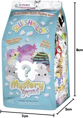 Miniatura 5 de Squishmallows Paquete de escuadrón misterioso de ajolote perfumado de 8 pulgadas de edición limitada