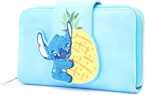 Miniatura 3 de Loungefly x Lilo y Stitch Pineapple Stitch Chenille Snap Wallet
