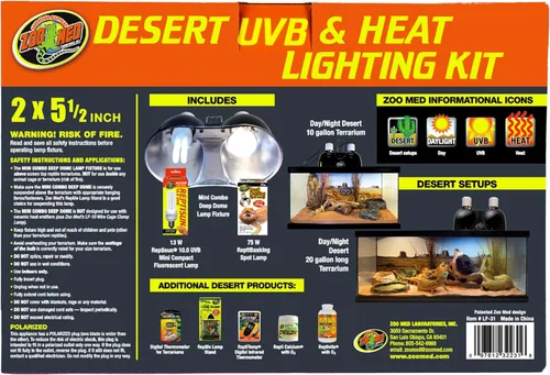 Miniatura 3 de Zoo Med Desert UVB & Heat Lighting Dual Kit
