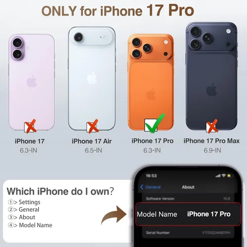 Miniatura 7 de LOHASIC Funda de cuero para iPhone 17 Pro, compatible con MagSafe Professional Business Style Funda protectora de piel sintética de primera calidad