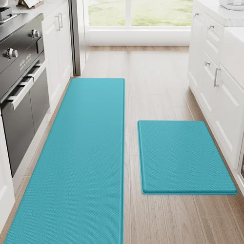 Miniatura 65 de StepRite Tapetes de cocina, 2 tapetes acolchados, antifatiga, para piso, de escritorio, antideslizante, impermeables, oficina, alfombras de 17.3 x