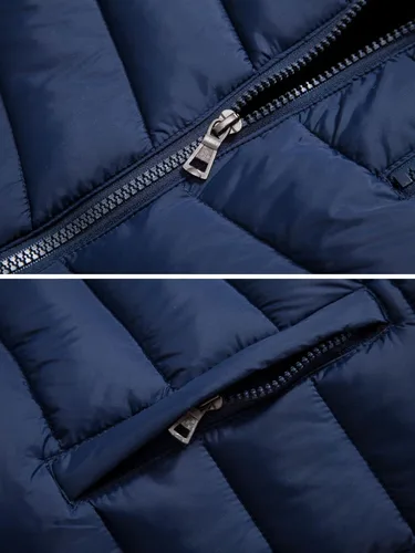 Miniatura 5 de Vcansion Chaleco acolchado de invierno para hombre, chaqueta sin mangas con capucha extraíble, chaleco acolchado