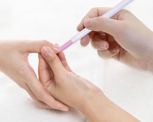 Miniatura 4 de ONLYKXY Empujadores de cutículas de uñas con piedra pómez, mango de plástico, limpiador, removedor de cutículas, lima de uñas, manicura, pedicura