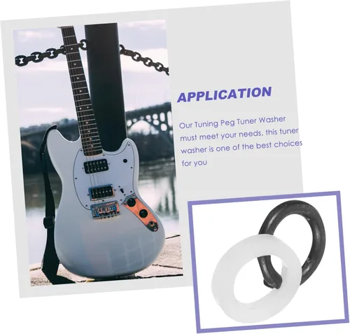 Miniatura 8 de Vaguelly 48 unids sintonizador de guitarra eléctrica clavija instrumento musical mango guitarra parte sintonizador arandela guitarra eléctrica
