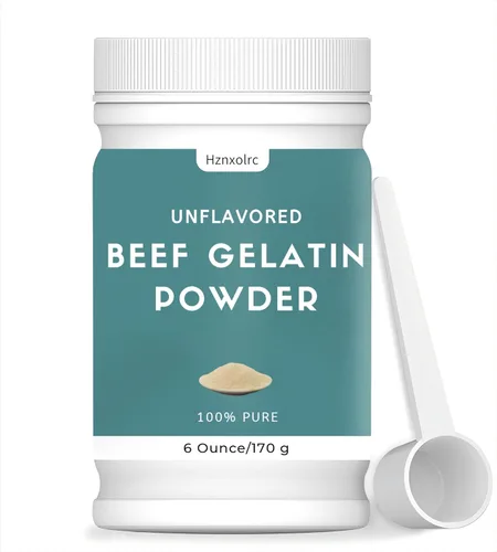 Polvo de gelatina de res de 6 onzas sin sabor, espesante natural, rico en colágeno, utilizado en gelatinas, pudines, dulces, productos lácteos,