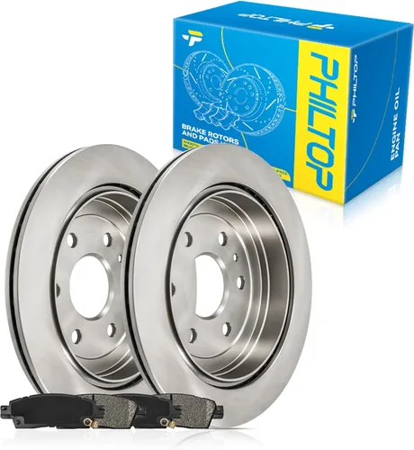 Miniatura 38 de PHILTOP Juego de rotores de freno de disco trasero y pastillas de freno de cerámica para Nissan 2002-2023 Altima, Nissan 2007-2019 Sentra, Nissan