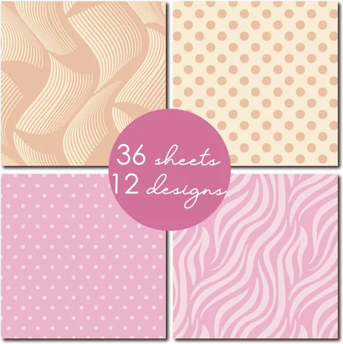 Miniatura 6 de Papel decorativo de cartulina de Pascua pastel de 12 x 12 pulgadas, 36 hojas, para hacer tarjetas, planificador, fondo de origami, álbum