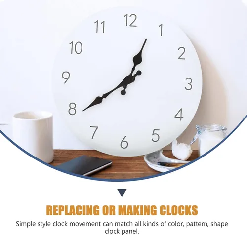 Miniatura 8 de Housoutil 1 Unidades Reloj de Pared Movimiento Reloj Mecanismo Reloj Manos y Motor Kit DIY Reloj de Pared Piezas Reloj de Metal Reloj de Pared DIY
