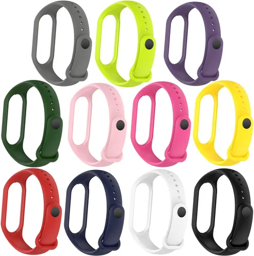 KOMI Correa compatible con Xiaomi Smart Band 6, correa de silicona de repuesto para reloj inteligente Xiaomi Mi Band 7/6/5, pulsera ajustable para