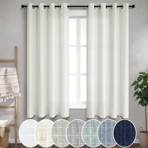 Miniatura 29 de Pitalk Cortinas de dormitorio azul oscuro de 72 pulgadas de largo con ojales, decoración náutica costera masculina, decoración náutica, Azul marino