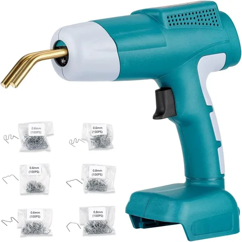 Choerinton Kit de soldador de plástico inalámbrico compatible con batería de litio Makita de 18 V, pistola de soldadura portátil de 80 W con
