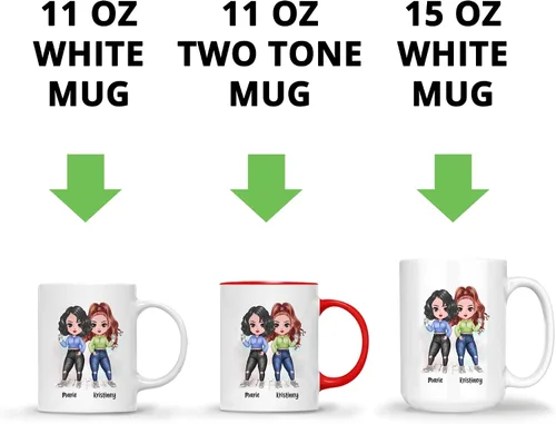 Miniatura 6 de Gossby Taza personalizada para madre y 1 hija, como madre como hija, regalos para madre, mejores tazas de café para madre, taza personalizada