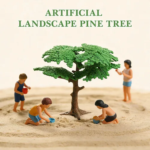 Miniatura 6 de Toddmomy Modelo de árbol paisajístico, mini ciprés de pino, paquete de 3 para bricolaje, diseño de tren, decoración de mesa de arena y decoración