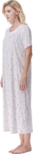 Miniatura 5 de Keyocean - Camisones para mujer, 100% algodón, suave, ligero, cómodo, ropa de dormir
