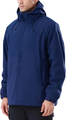 Miniatura 2 de CAMEL CROWN - Chaqueta de esquí para hombre 3 en 1, chaqueta de invierno impermeable para nieve, cortavientos, con capucha y forro polar cálido Azul