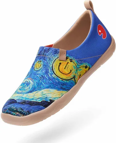 Miniatura 6 de UIN Zapatillas de lona para hombre, ligeras, planas, para caminar, informales, cómodas, pintadas, para viajes