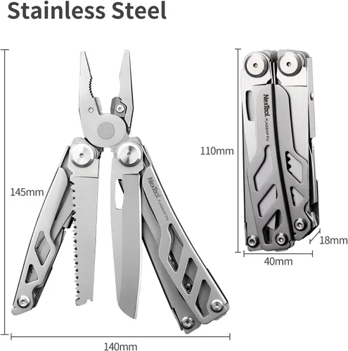 Miniatura 6 de NexTool Flagship Pro Multiherramienta, cuchillo plegable con bloqueo de seguridad, multiherramienta EDC con cuchillo de bolsillo, tijeras