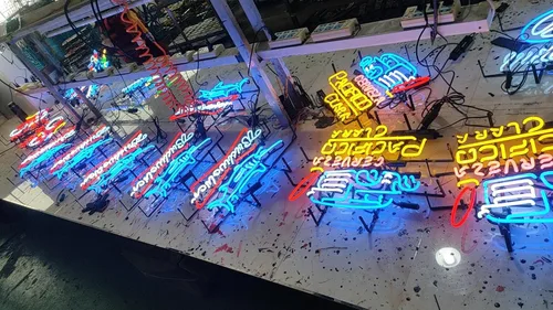 Miniatura 4 de Letreros de neón hechos a mano de tubo de cristal real Beer Pacifico Clara Cerveza Woodie Wagon para decoración de pared de hogar, bar, cueva